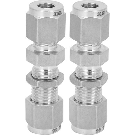 Doppelklemmringverbinder Aus Edelstahl 316, 2 Stück, Kompressionstrennwand, Zubehör 6