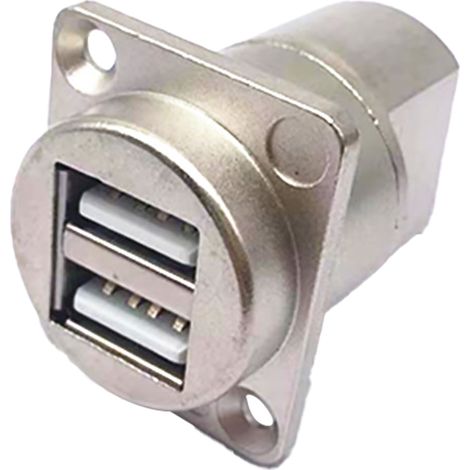 Einbau-usb-buchse, Stabile Datenübertragung, Typ-d-rackanschluss, Silbernes Gehäuse