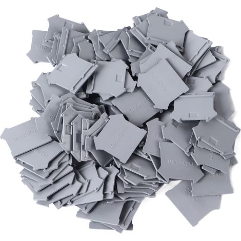 Pa66 Din-anschluss-trennplatten, 100 Stück, Schienenblock-endabdeckung, Trennabweiser Für Uk3n, Uk5n, Uk6n, Uk10n, Uk16n, Uk25n