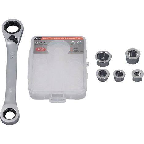 72-zahn-, 12-kant-, 14-mm- Und 19-mm-doppel-umschaltknarre Mit 5 Stecknüssen