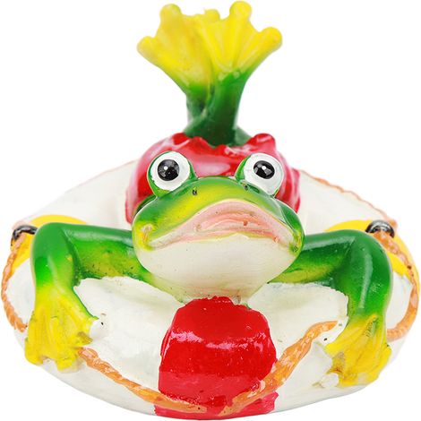Frosch-teichdekoration, Farbechtes Kunstharz, Leicht Zu Schwimmen, Schwimmende Froschstatue Für Zuhause, Garten, Hof, Schwimmring