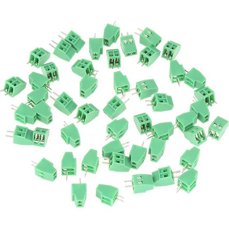 2,54-mm-raster-klemmenblock, Grüner Schraubblock, Hohe Qualität, 50 Stück/set Für Den Austausch Von Leiterplattenverdrahtungen