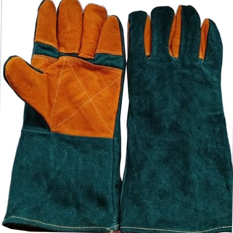 Professionelle Bissschutzhandschuhe, Lang, Dick, Eng Vernäht, Schonende Handhabung Beim Haustiertraining, 35 Cm / 13,77 Zoll