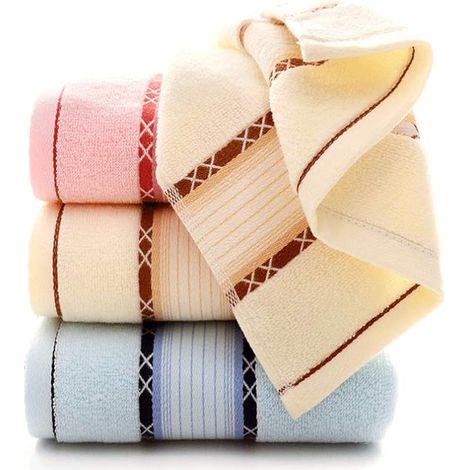 3-teiliges Handtuchset, Badetuch-geschenkset, 100 % Baumwolle, 35 X 75 Cm Saugfähige Handtücher