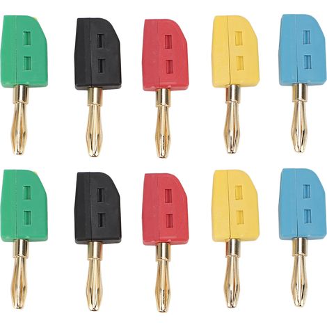 Vergoldete Messing-schnellkupplung, 32 A, 4-mm-bananenstecker, 10 Stück, Farbig, Für Prüfgeräte