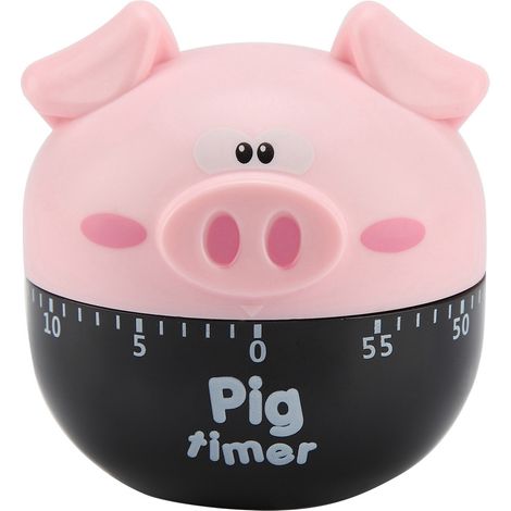 Niedlicher Cartoon-schweinchen-küchentimer, Mechanischer Timer Mit Zähler Für Die Kochzeitmessung