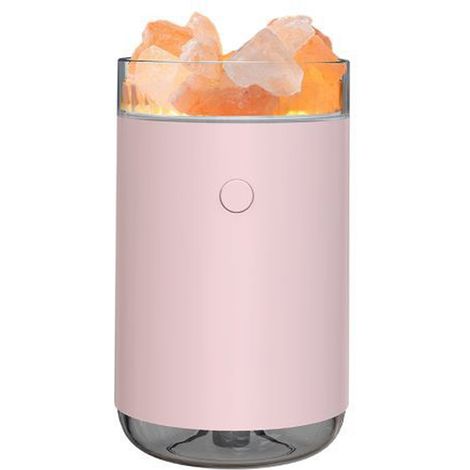 Aroma-desktop-usb-salzdiffusor-luftbefeuchter Mit Rosafarbenem Lichteffekt