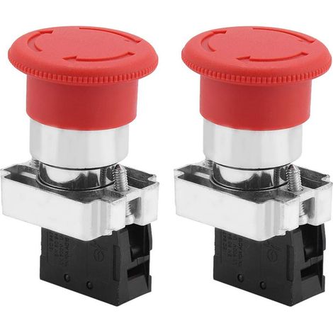 2er-pack Not-aus-schalter, Roter Not-aus-knopf, 22 Mm Xb5