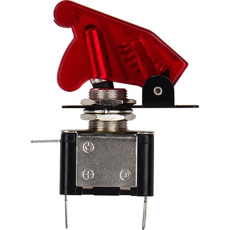 12v 20a Kfz-spst-dme-nebelscheinwerfer-wippschalter Ein/aus Spst-led-abdeckung Rot