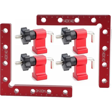 90-grad-winkelpositionierlineal, L-förmige Schreiner-plattenklemme 140 X 140 Mm