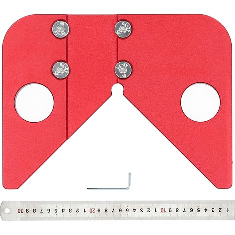 Chiciris 45-grad-winkel-holzbearbeitungs-schreibzentrum, Schreiner-layoutanzeige Mit Abnehmbarer Stahllinie, Präzisionspositioniereinheit Für Kreise Und Quadrate, Ideal