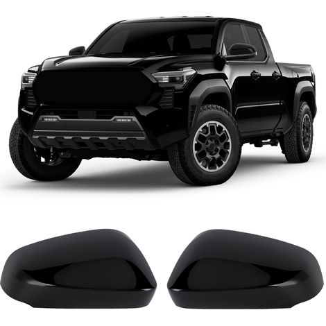 Spiegelkappen Mit Integrierter Beleuchtung – Hochglanzschwarz – Für Toyota Tacoma (2024) – 2-teiliges Set – Schutz Und Stil