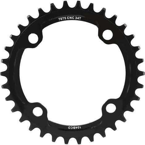 32/34/36/38t Bcd 104-teiliges Einzelnes Stahl-kurbelketten-reparaturring Für Mountainbikes (schwarz 34t)