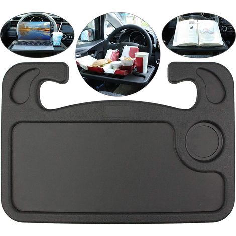 Automatischer Lenkradtisch, Automatisches Auto-lenkradtablett Für Computer, Essen, Snacks, Mittagessen, Getränke, Auto, Laptop, Büro, Esstisch (schwarz)