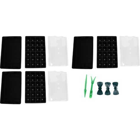 3-teiliges Set Mit 24-loch-pflanzenanzuchtschalen, Vermehrungsschalen, Atmungsaktiven Sämlingsschalen, Garten-anzuchtschalen