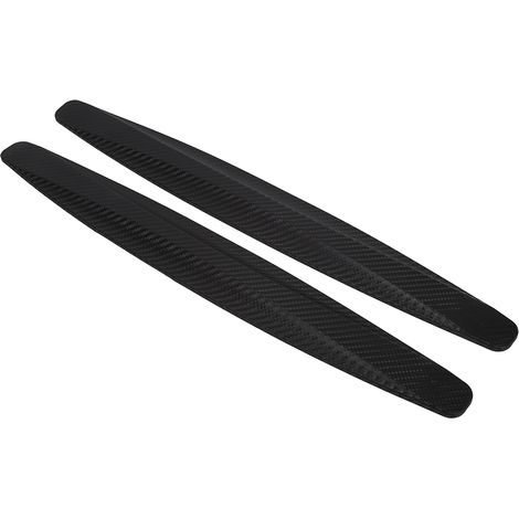 2-teiliger Stoßstangeneckenschutz In Carbonfaser-optik Für Vorne Und Hinten, Schwarz