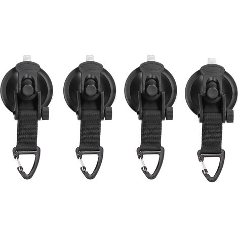 4-teiliges Set Robuster Saugnapf-befestigungsgurte, Tragbar, Starker Saugnapfhaken Für Camping, Reisen Und Outdoor-aktivitäten, Dreieckige Schlaufe