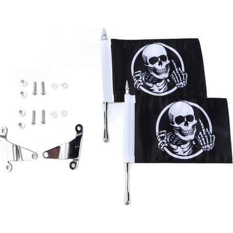 Kofferraumdeckel-montagesatz Mit Ersatz-totenkopf-lr-flagge Für Gold Wing Tour Dct 2018-2020