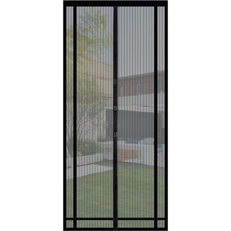 Zuschneidbares Insektenschutzgitter Für Türen, 220 X 100 Cm, Schwarz