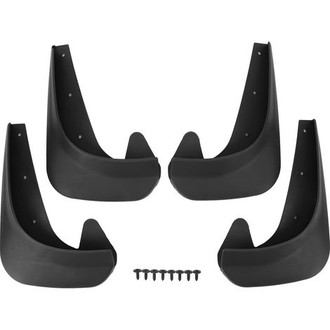 4-teiliges Universal-schmutzfänger-set, Spritzschutz Für Vorne Und Hinten, Für Pkw, Suv Und Van, Schwarz