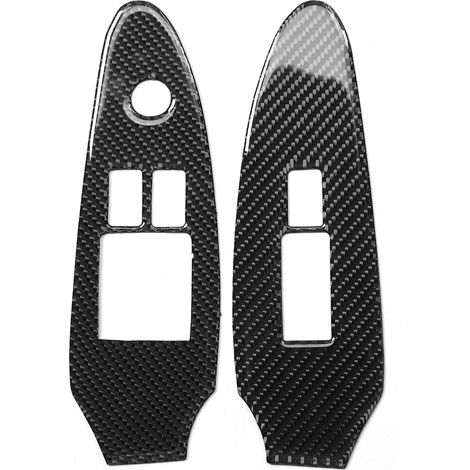 Abdeckungsrahmen Für Fensterheberschalter Aus Kohlefaser, 2-teilig, Passend Für Nissan 370z Z34 2009–2020 (linkslenker)