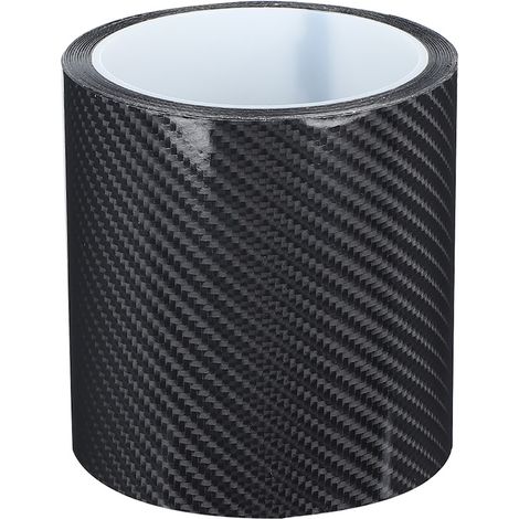 Schwarzer, Kratzfester Kantenschutzaufkleber Aus Kohlefaser Für Autotüren (10 Cm X 3 Meter)