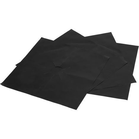 Set Mit 4 Schutzabdeckungen Für Gasherdbrenner, Antihaftbeschichtet, Ölbeständig, Küchenhelfer (schwarz)