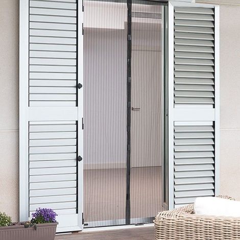 Magnetische Insektenschutztür – Einfache, Werkzeuglose Montage – 2 Paneele, 209 Cm X 49,5 Cm – Automatischer Magnetverschluss – Für Eingangsbereich, Balkon, Küche Oder Wintergarten