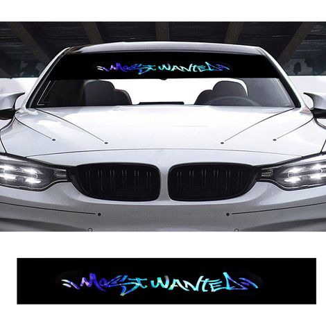 Autoaufkleber Für Front- Und Heckscheibe, Farbenfrohe Reflektierende Abdeckung, Dekorativer Stil, Auto-windschutzscheibenaufkleber, Auto-windschutzscheibenaufkleber + Auto-windschutzscheibenaufkleber
