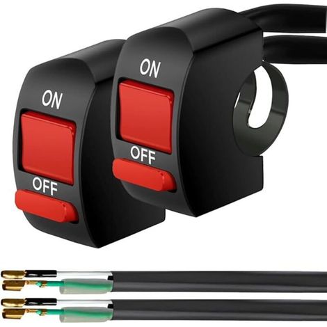 Stück 22-mm-lenkerschalter, Motorrad-lenkerschalter, Universeller Wasserdichter Elektrostarter, Led-scheinwerfer Ein/aus