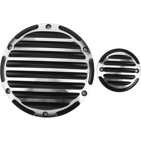 Derby Motorrad-kupplungsseitendeckel, Schwarz Verchromte Motorsynchronkappe, Passend Für Touring Fld Fxd Xl883 Xl1200 96-13