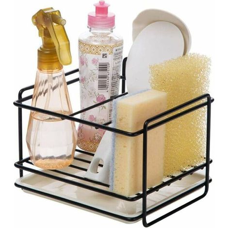 Schwammhalter, Aufbewahrung Für Die Küchenspüle, Schwammhalter Aus Eisen, Korb, Utensilienhalter, Reinigungstuch Und Bürste, Halter Für Geschirrspülmittel, Seifenschale