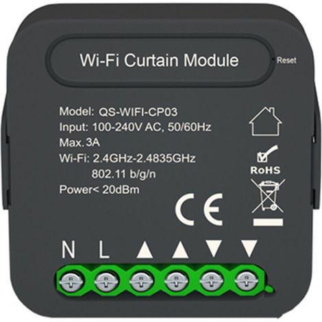 Qs-wifi-cp03 Tuya Wifi Smart Curtain Switch Modul Heimmodifikation Smartphone-gerätefreigabe App-synchronisierungsfunktion Fernbedienung Kompatibel Mit