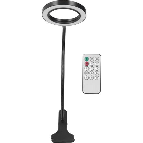 Ansteckbare Led-ringleuchte, 3 Farben, 10 Helligkeitsstufen, Flexibler Schwanenhals, Usb-betriebene Schreibtischlampe Mit Fernbedienung