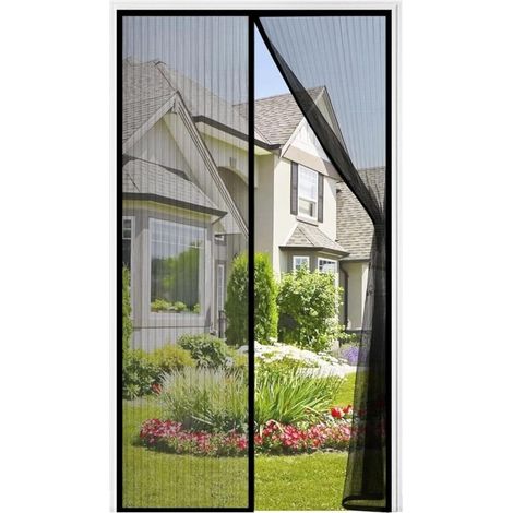 Magnetisches Moskitonetz Für Tür Oder Fenster, 90 X 210 Cm, Sehr Feines Netzgewebe, Automatischer Verschluss, Einfache Montage Ohne Bohren, Insektenschutzgitter