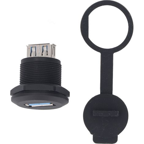 Einbau-usb-3.0-koppler, Weiblicher Durchgangsstecker Mit Schottwandverlängerungsadapter, Wasserdicht Mit Staubschutzkappe
