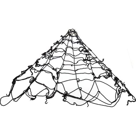 Halloween-dekoration Spinnennetze, 119 G, 5 X 5 M, Schwarzes Flanell-dreiecksnetz Für Drinnen Und Draußen, Gartendekoration Und Wohnaccessoires