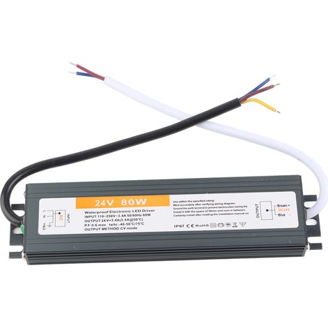 Ultradünner, Wasserdichter 80-w-kabelschalter, Led-treiber, Netzteil Ac 110–250 V, 50/60 Hz