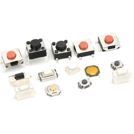 750 Stück, 15 Werte, Taktiler Druckknopfschalter, Licht, Micro Touch