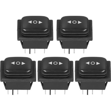 5-teiliger Wippschalter, Bootsausführung, Wasserdicht, 6-polig, 3-positionen, Beidseitiger Reset, Ac125v/ac250v