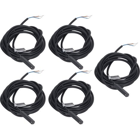 5 Stück Hochfrequenz-induktionsmagnet-sensorschalter, Abs, 2-adrig, Schließer, 100 Ma, Ac/dc 5–240 V