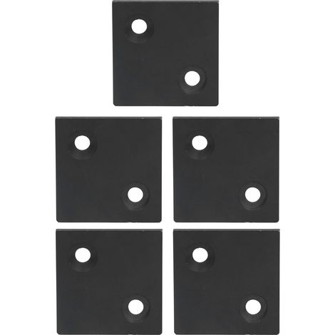 Doppelschlitz-profilendkappen, Abdeckplatten Aus Aluminiumlegierung Zur Befestigung Von Industrieprofilen, 5 Stück, Schwarz