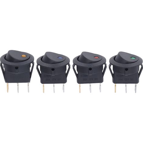 Stück 12v Runde 3-polige 2-positionen-led-boots-wippschalter 20mm