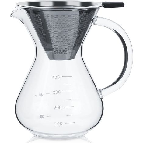 400-ml-glas-kaffeefilterkanne Mit Leiter Für Büro Oder Zuhause