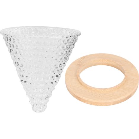 Wiederverwendbarer Glasfilter-kaffeebereiter, Kaffeefilter, Trichter, Wasserkocher, Brühzubehör, Transparent
