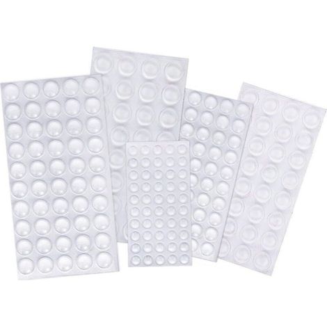 214 Stück Transparente Klebefüße, Gummischutzpuffer Für Möbel, Selbstklebende Pads