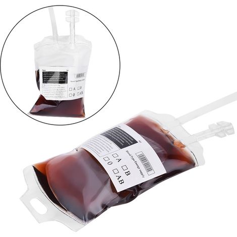 Wiederverwendbarer Blutbeutel Für Halloween-spezialgetränke, Infusionsbeutel, Saftbehälter, Blutgetränkeflasche Für Kostümdekoration, 380 Ml (25er-packung)