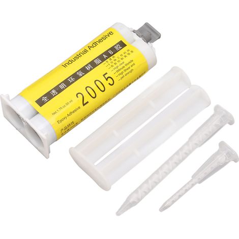 Schnelltrocknender Ab-klebstoff, Hochviskos, Vollständig Transparent, Starke Haftung In 5 Minuten, 50 Ml Epoxidharz, Zweikomponentige Stabilisierte Paste, Geeignet Zum Abdichten Und Verfugen