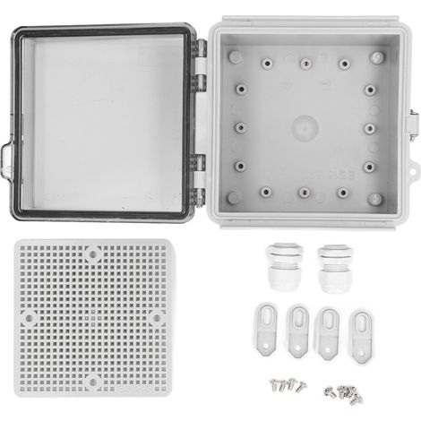 Wasserdichte Anschlussdose, Klappdeckel, Transparent, Ip67, Elektrisches Gehäuse Aus Abs-kunststoff Mit Montageplatte Für Den Außenbereich