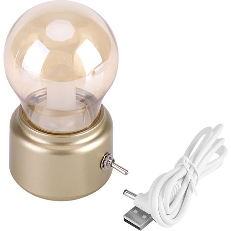 Kreatives Retro-led-nachtlicht, Usb-aufladbar, Gold